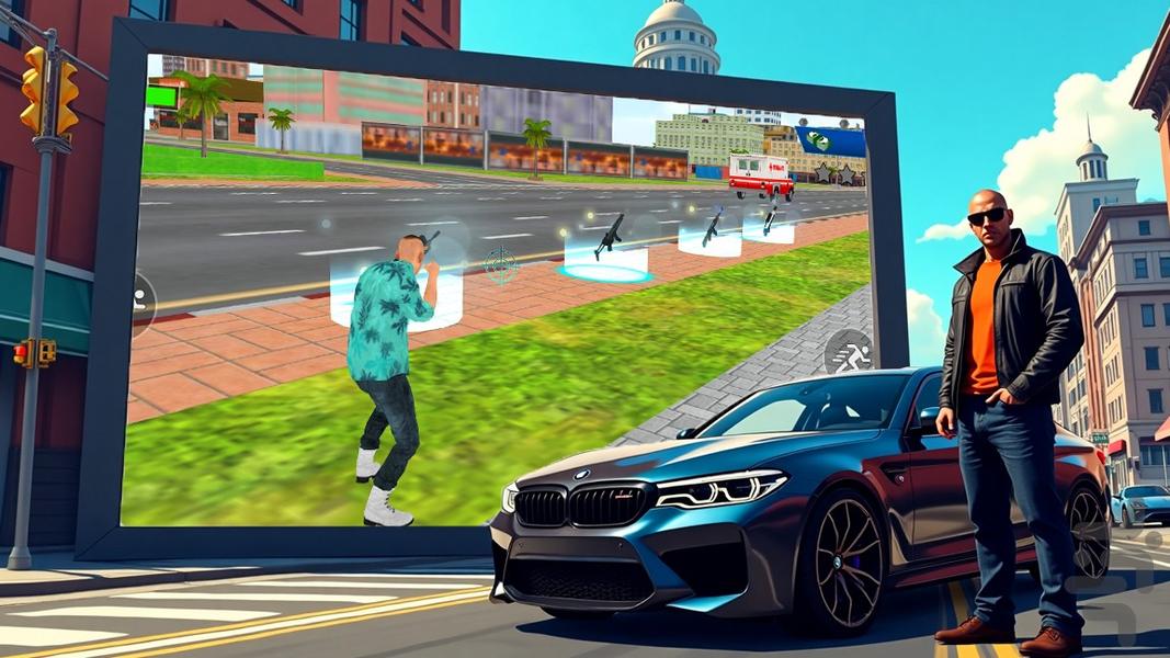 بازی گنگستر شهر - Gameplay image of android game