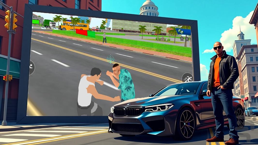 بازی گنگستر شهر - Gameplay image of android game