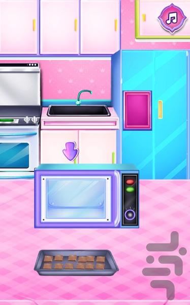 آشپزی تهیه بیسکوییت شکلاتی - عکس بازی موبایلی اندروید