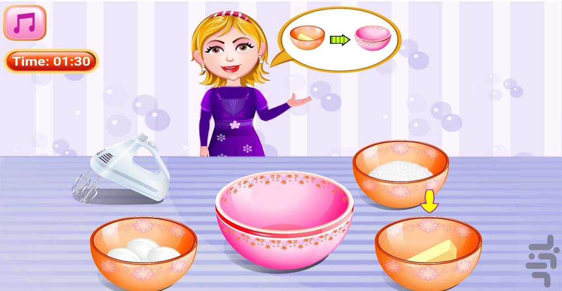 بازی آشپزی پخت کاپ کیک - Gameplay image of android game