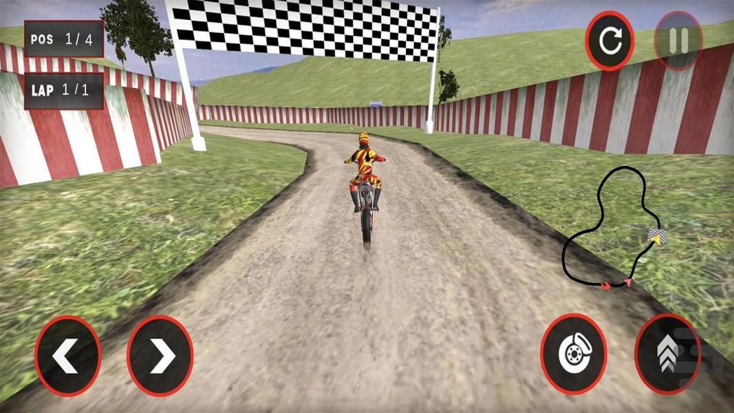 بازی موتور کراس - Gameplay image of android game