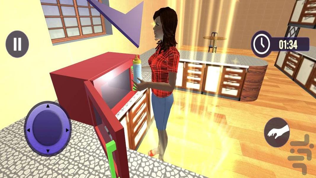 بازی دخترانه خونه داری - Gameplay image of android game