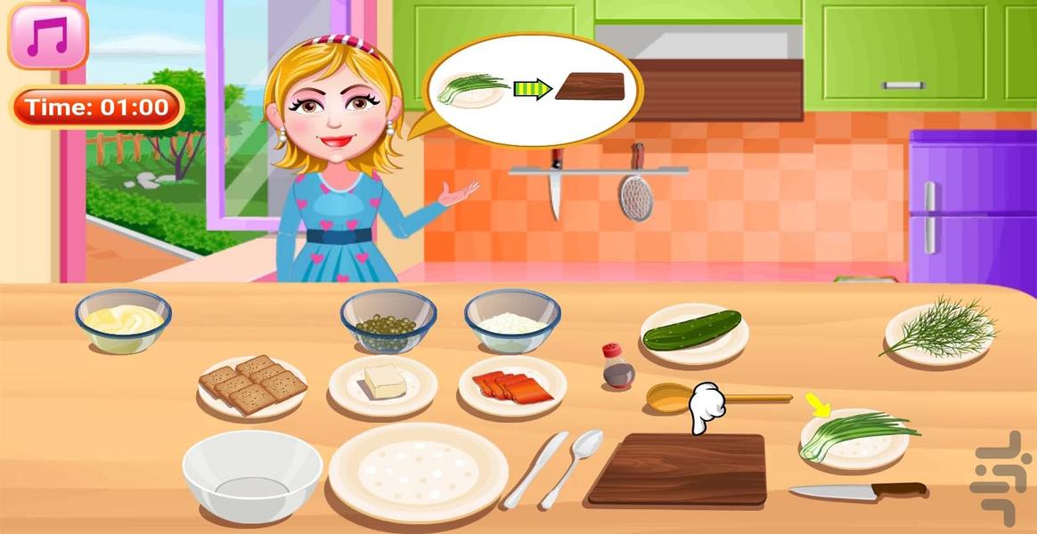 آشپزی تهیه ساندویچ - Gameplay image of android game
