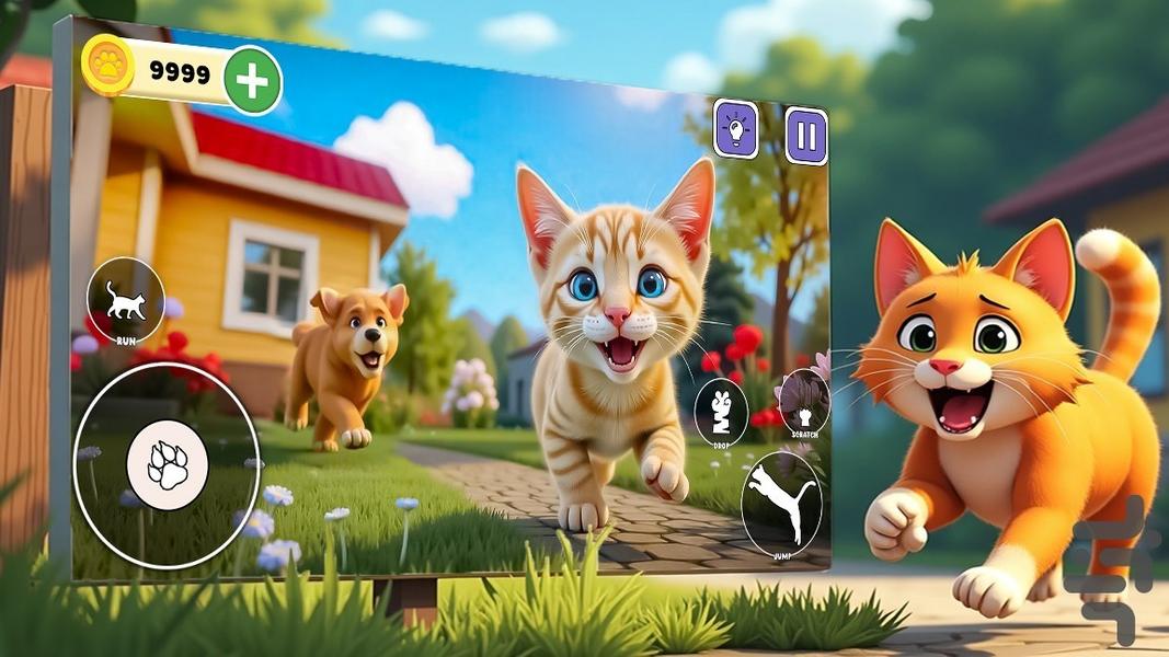 بازی گربه کودکانه - Gameplay image of android game