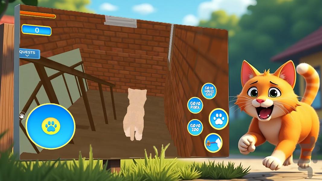 بازی گربه کودکانه - عکس بازی موبایلی اندروید