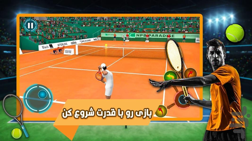 بازی تنیس - عکس بازی موبایلی اندروید
