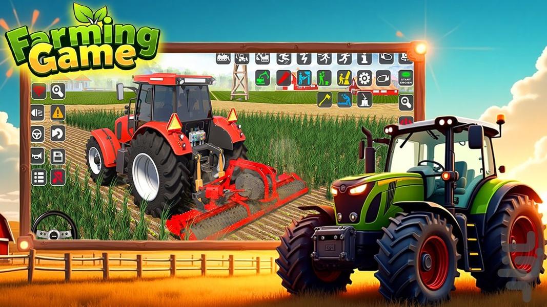 تراکتور بازی مزرعه - Gameplay image of android game