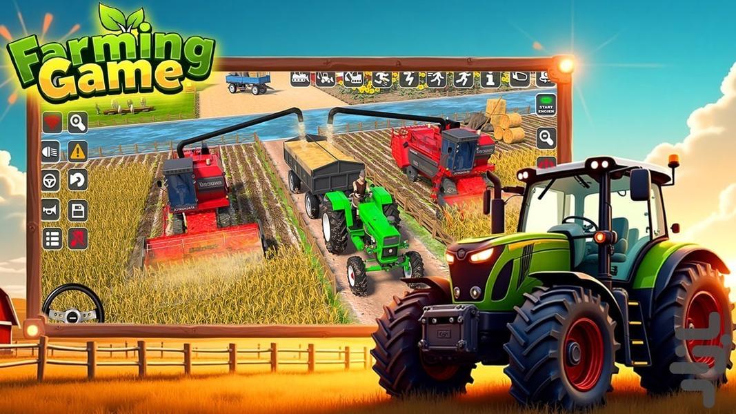 تراکتور بازی مزرعه - Gameplay image of android game