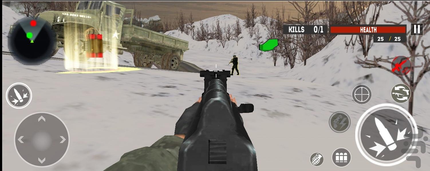 بازی جنگ جهانی | بازی جنگی تفنگی - Gameplay image of android game