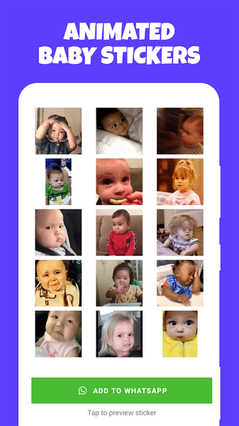 Baby Animated WAStickers - Image screenshot of android app