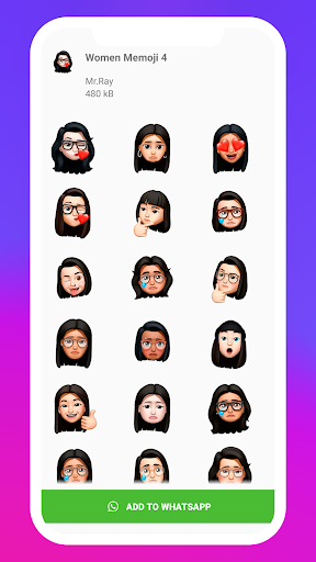 Memoji Stickers - WAStickers - Image screenshot of android app