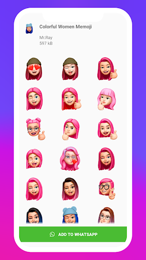 Memoji Stickers - WAStickers - Image screenshot of android app