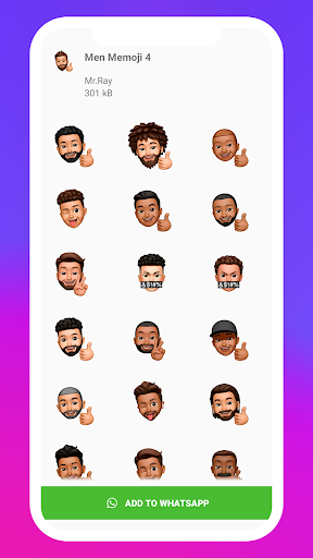 Memoji Stickers - WAStickers - Image screenshot of android app