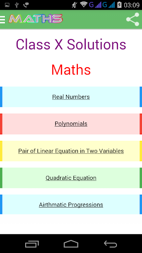 Class 10 Maths Solutions - عکس برنامه موبایلی اندروید