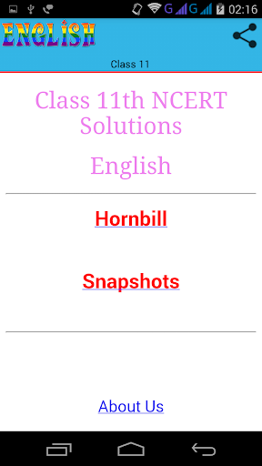 Class 11 English Solutions - عکس برنامه موبایلی اندروید