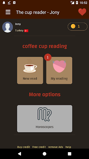 Coffee Cup Readings - Image screenshot of android app