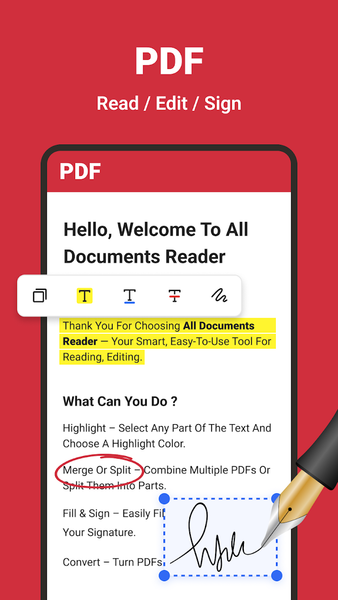 All Document Reader: PDF/Word - Image screenshot of android app