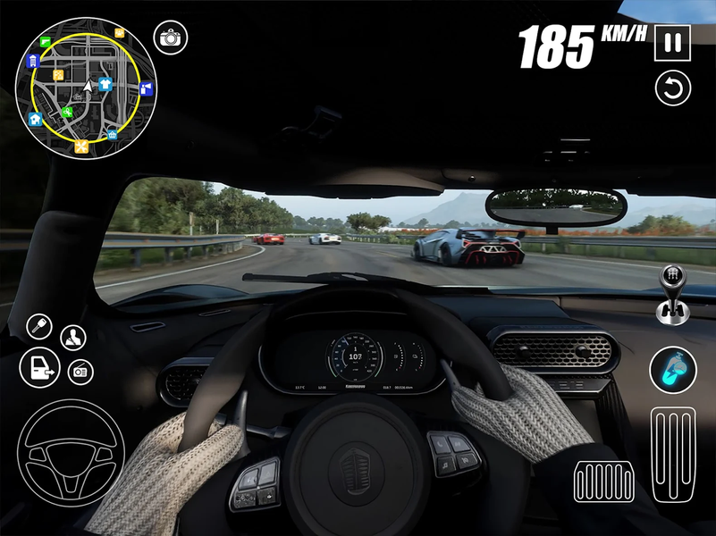 Car Driving Traffic Simulator - Gameplay image of android game