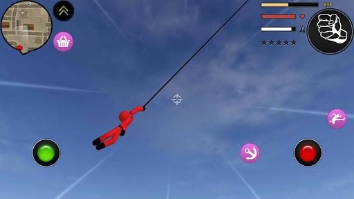 Stickman Spider Rope Hero Gangsters City - Gameplay image of android game