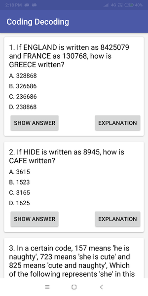 Reasoning for Competitive Exam - Image screenshot of android app