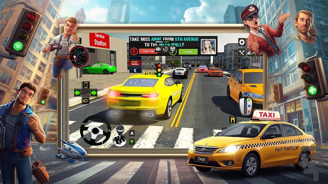 بازی تاکسی - Gameplay image of android game
