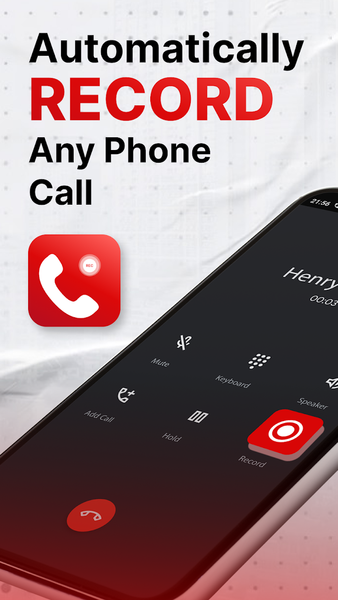 Auto Call recorder App - Image screenshot of android app