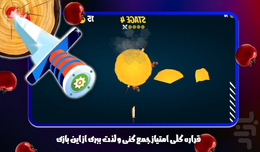 چاقو بازی - Gameplay image of android game