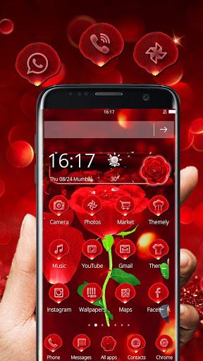 ۳D valentine love rose theme - عکس برنامه موبایلی اندروید