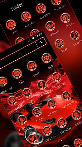 Red Speed Car Theme - Image screenshot of android app