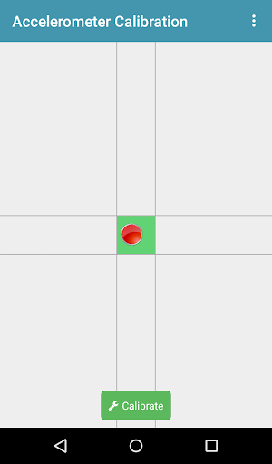 Accelerometer Calibration - Image screenshot of android app