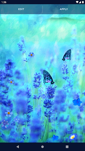 Blue Flowers Live Wallpaper - عکس برنامه موبایلی اندروید