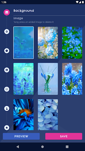 Blue Flowers Live Wallpaper - عکس برنامه موبایلی اندروید