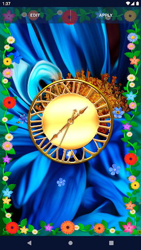 Blue Flowers Live Wallpaper - عکس برنامه موبایلی اندروید
