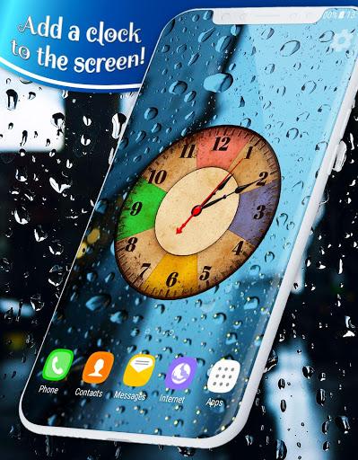 Rain Drops Live Wallpaper 🌧️City Night Sky Themes - Image screenshot of android app
