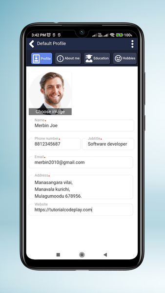Resume maker - CV builder - عکس برنامه موبایلی اندروید