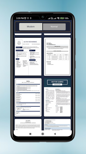 Resume maker - CV builder - عکس برنامه موبایلی اندروید