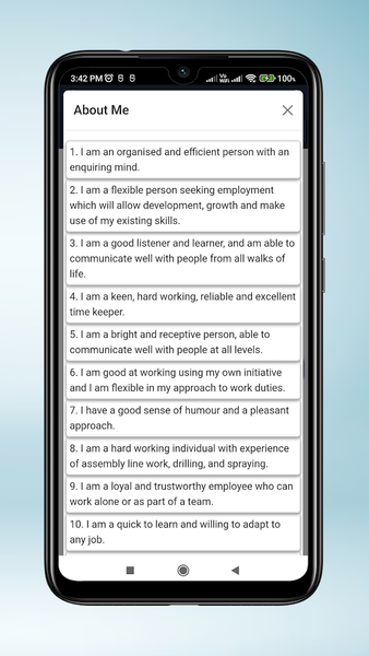 Resume maker - CV builder - عکس برنامه موبایلی اندروید