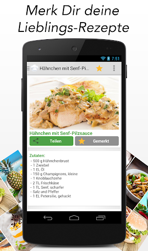 Rezept des Tages Kochen - عکس برنامه موبایلی اندروید