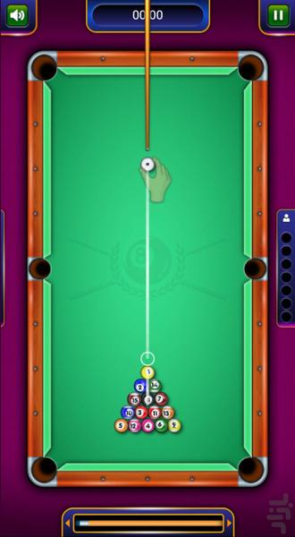 بازی بیلیارد دو نفره - Gameplay image of android game