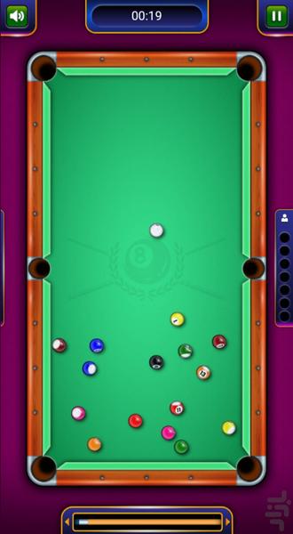 بازی بیلیارد دو نفره - Gameplay image of android game