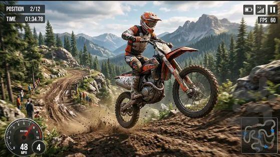 بازی موتور کراس - Gameplay image of android game