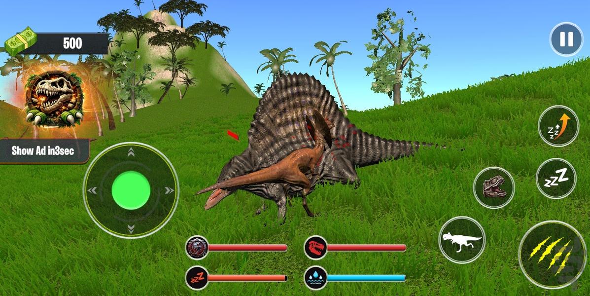 بازی دایناسور خونخوار - Gameplay image of android game