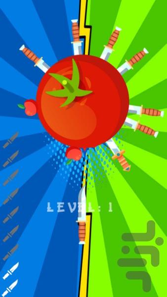 بازی پرتاب چاقو - Gameplay image of android game