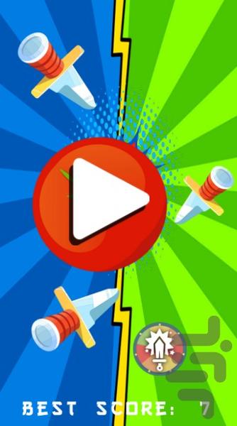 بازی پرتاب چاقو - Gameplay image of android game