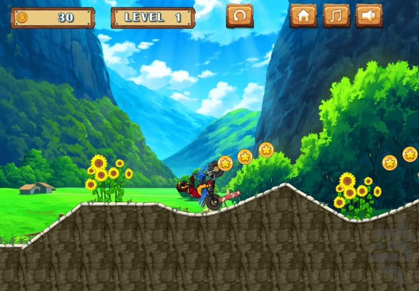 بازی موتور سواری در جنگل - Gameplay image of android game