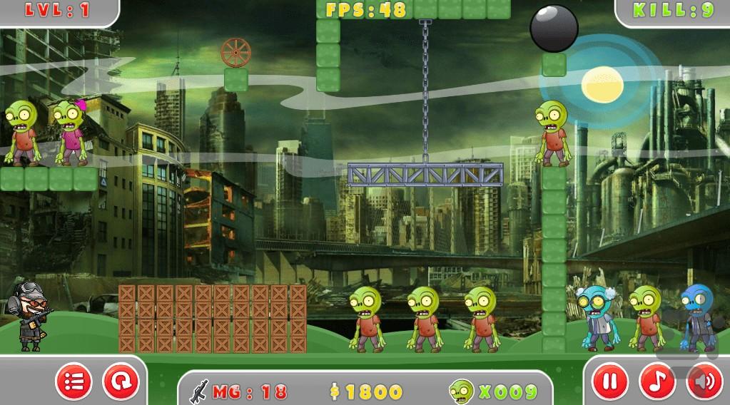 بازی زامبی - Gameplay image of android game