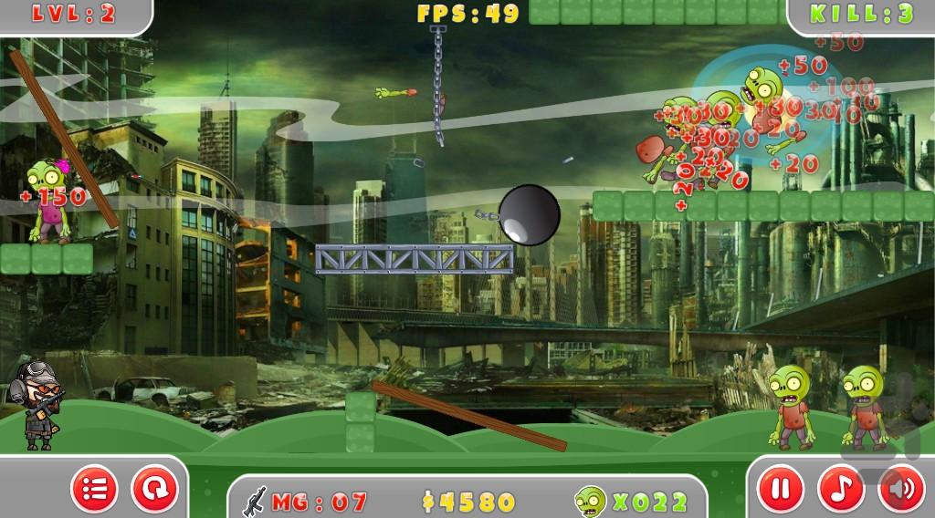 بازی زامبی - Gameplay image of android game