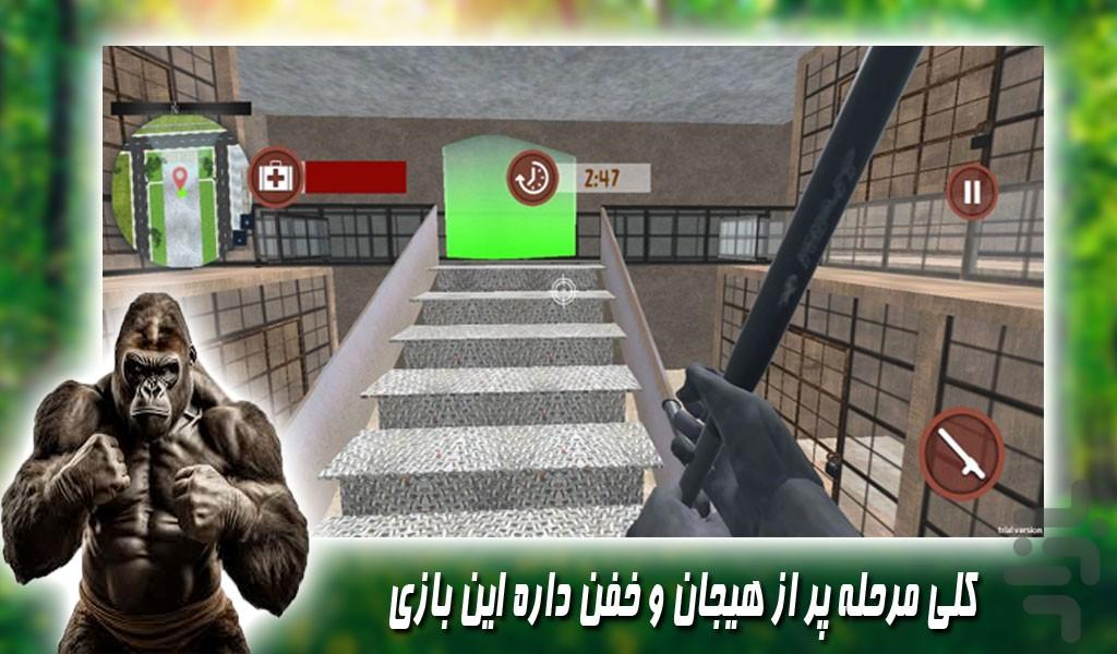 بازی فرار گوریل خشمگین - عکس بازی موبایلی اندروید
