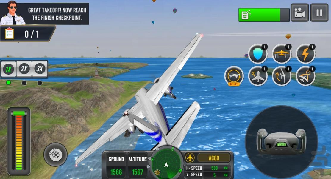 بازی هواپیما - Gameplay image of android game