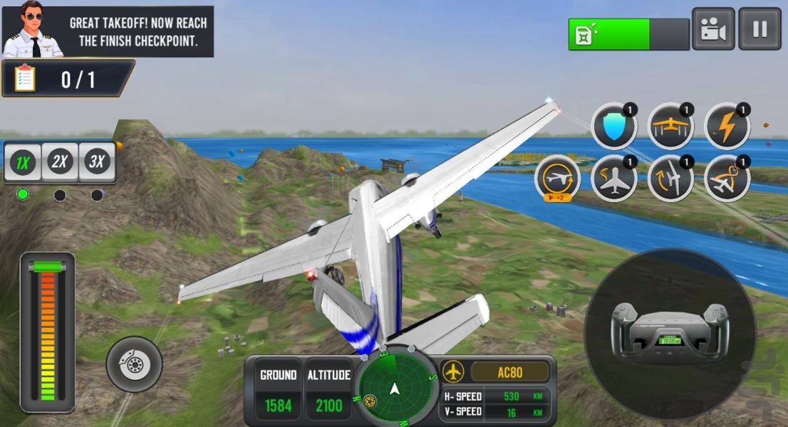 بازی هواپیما - Gameplay image of android game